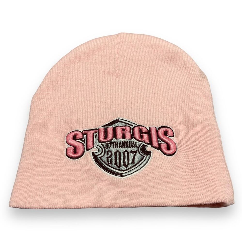Sturgis 2007 67th Annual Beanie Snow Ski Winter Hat Pink